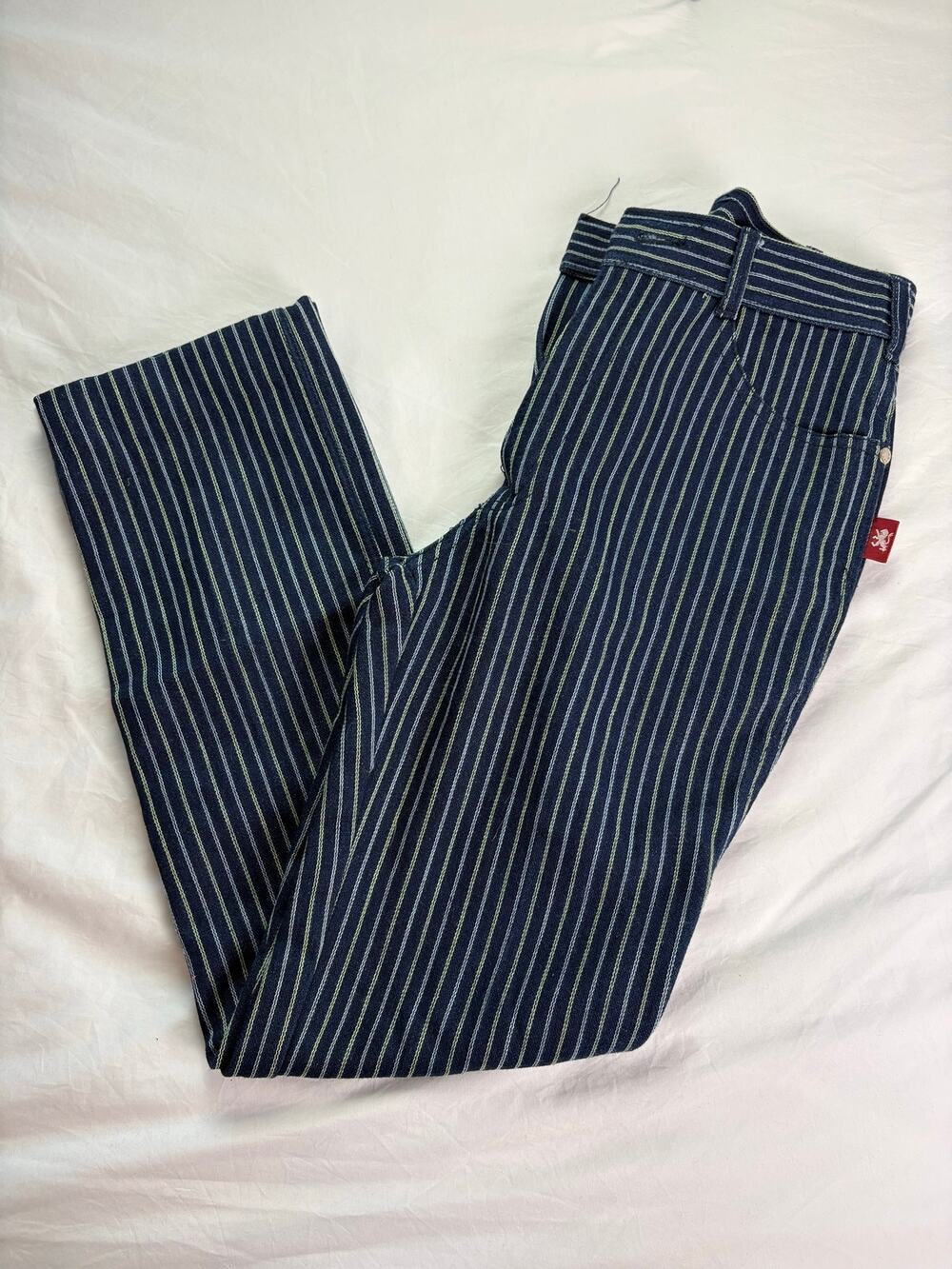 Braxton stretch blue jeans vintage stripped women's size 8